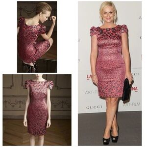 NWT Giambattista Valli x Impulse Leopard Metallic Shimmer Cocktail Sheath Dress‍